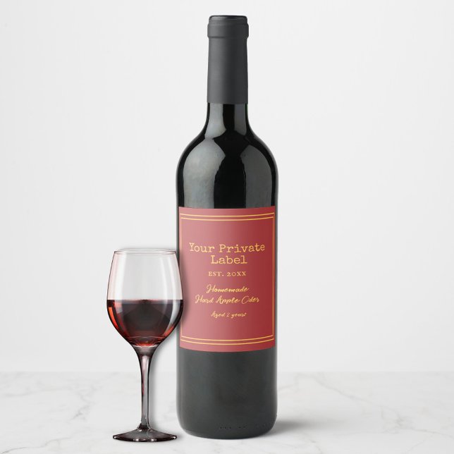 Tu etiqueta privada Vino duro de Apple casero (Subido por el creador)