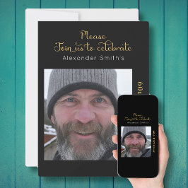 Tu foto: 60.ª invitación de oro negro por cumpleañ