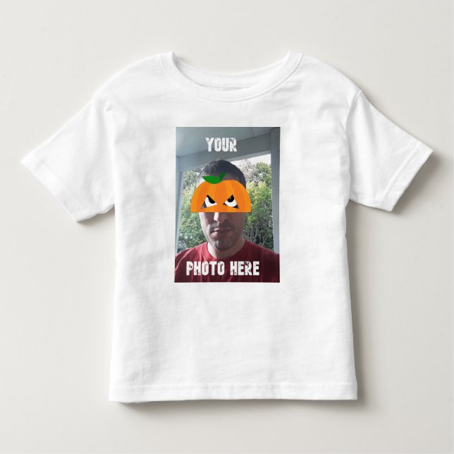Tu foto aquí - Camiseta de máscara de Halloween (Anverso)