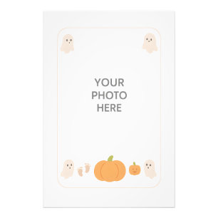 Tu foto aquí Marco de Halloween de bebé fantasma l