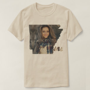 TU FOTO Camiseta con forma del estado de Arkansas