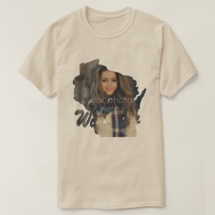 TU FOTO Camiseta con forma del estado de Wisconsin