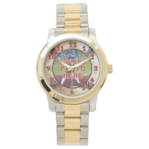 TU FOTO CUADRADA Relojes de béisbol Instrucciones