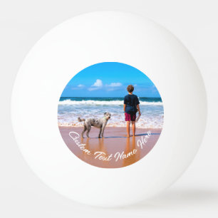 Tu foto de mascota Pelota de Ping Pong Texto Perso