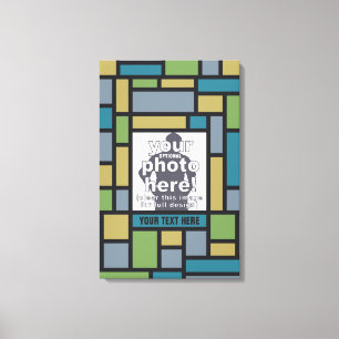 TU FOTO en lienzo personalizado de patrones geomét