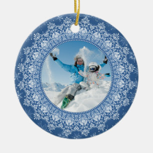 Tu foto en los adornos de personalizado Elegante