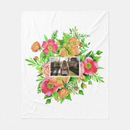 Tu foto en mantas de flor de marco