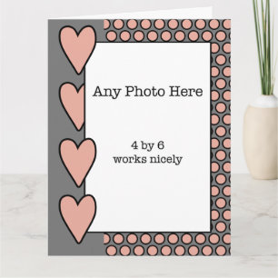 Tu foto en una tarjeta del Día del Padre gris y me