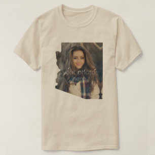 TU FOTO Estado De Arizona Forma Camiseta
