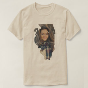 TU FOTO Estado De Illinois Forma Camiseta