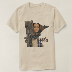 TU FOTO Estado De La camiseta Forma Minnesota