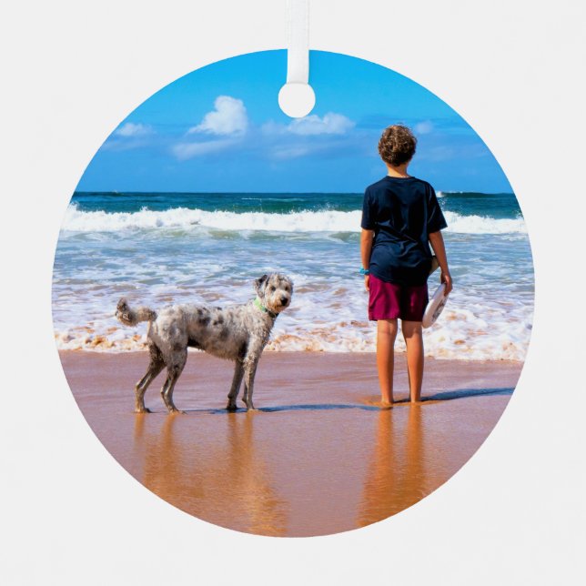 Tu foto Mascota Ornamentos de Navidad personalizad (Anverso)