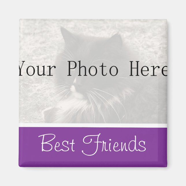 Tu foto: morado mejor imán de amigos (Frente)