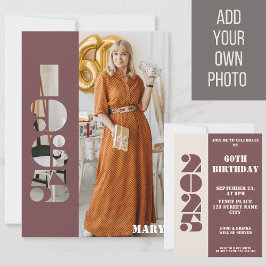 Tu foto nacida en 1965 60º cumpleaños Invitación