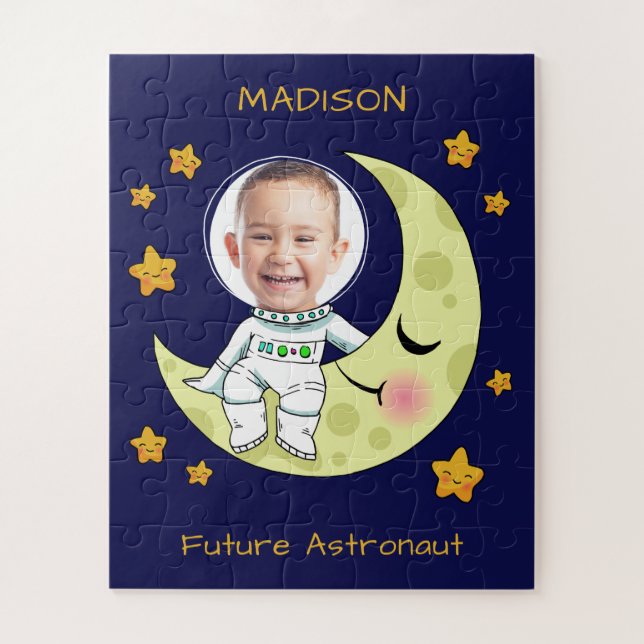 TU FOTO nombre personalizado Rompecabezas de astro (Vertical)