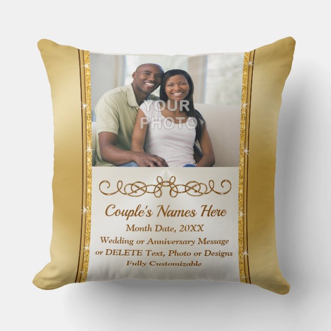 Tu foto y regalo personalizado de Boda de almohada (Anverso)