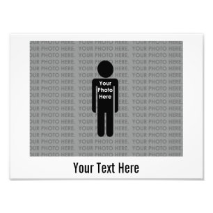 Tu foto y texto aquí Personalizado foto impresión