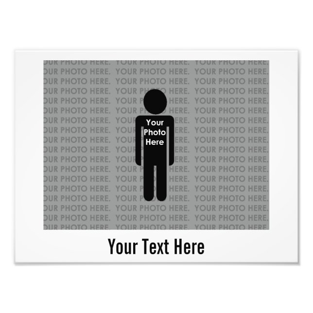 Tu foto y texto aquí Personalizado foto impresión (Frente)