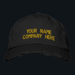 Tu gorra de béisbol bordado promocional de texto<br><div class="desc">Gorra Promocional Fácil Personalizada - Añade Tu Texto - Nombre - Compañía / Número / Carta / Eslogan - Etiquetado / o Sitio Web , Teléfono , Correo Electrónico , Manejo de Medios Sociales , Dirección , Logo - Foto / más - Elige Tu Color / Tamaño / Fuente -...</div>