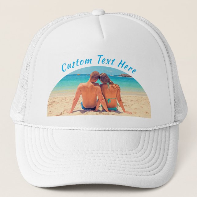 Tu gorro de camión fotográfico con texto Personali (Anverso)