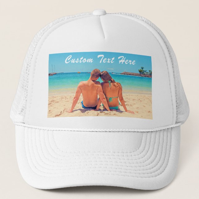 Tu gorro de camionero de texto fotográfico con tex (Anverso)