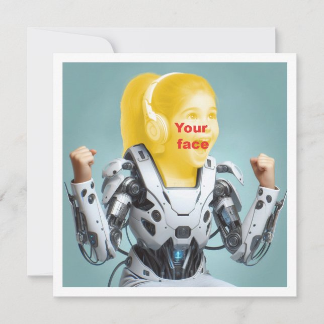 Tu hijo como superhéroe, tarjeta de superhéroe per (Anverso)