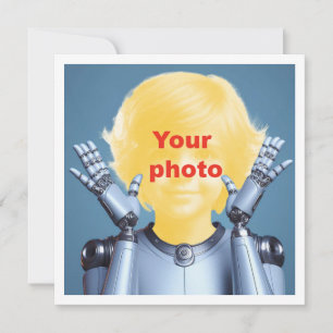 Tu hijo como un robot, invitación de robot, robot