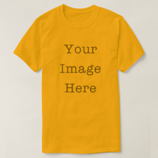 Tu imagen aquí Camiseta dorada personalizable