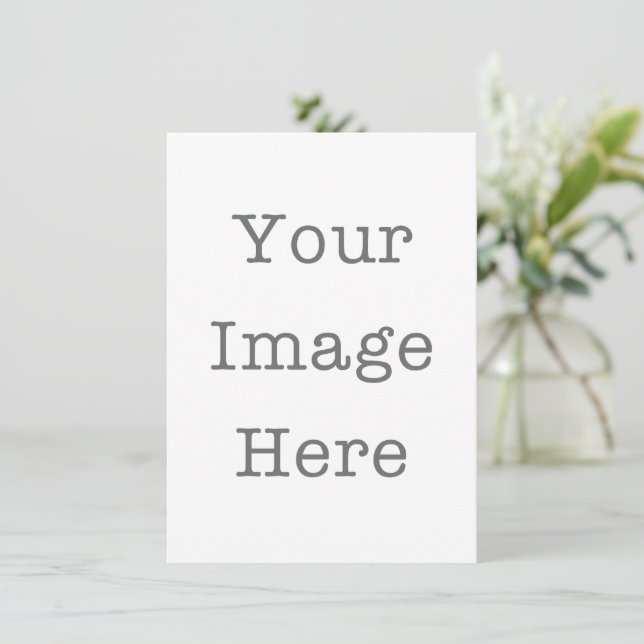 Tu imagen aquí – Tarjetas personalizadas para even (Anverso de pie)