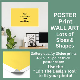 Tu impresión fotográfica de tren, papel Poster de