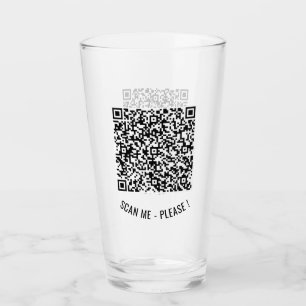 Tu información de código QR Texto de vidrio promoc