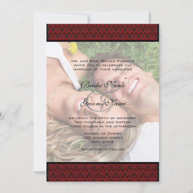 Tu invitación a la boda de fotos- Me casé con mi a (Reverso)