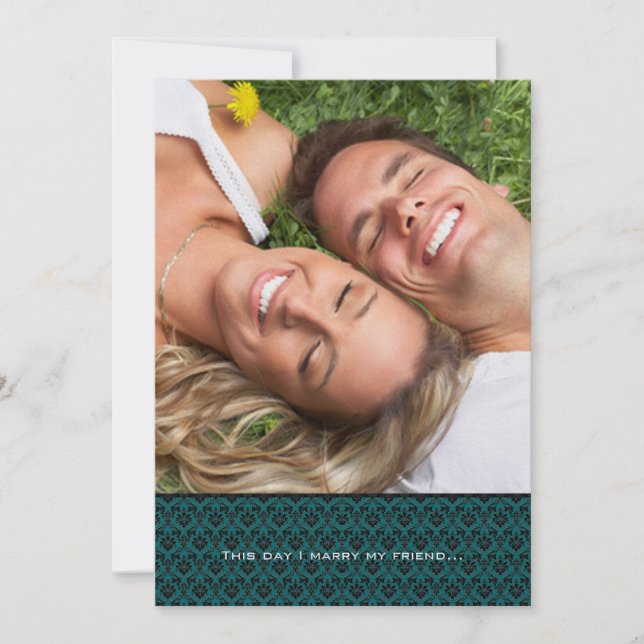 Tu invitación a la boda de fotos- Me casé con mi a (Anverso)