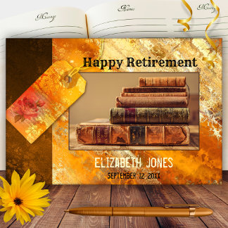 Tu libro de invitados de retiro de oro de cosecha