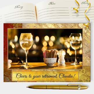 Tu libro de invitados para la jubilación de oro ar