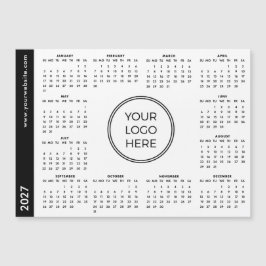 Tu Logo Aquí 2027 Calendario Magnético Blanco