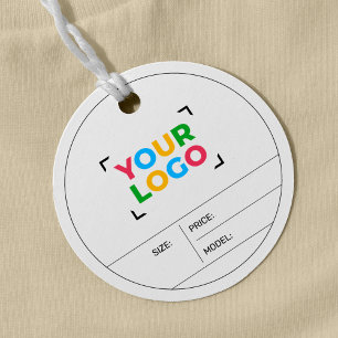 Tu Logo Aquí Etiqueta Colgante Redonda Personaliza