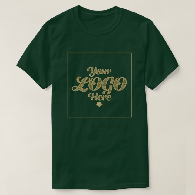 Tu logotipo aquí - Camiseta de bosque profundo (Diseño del anverso)
