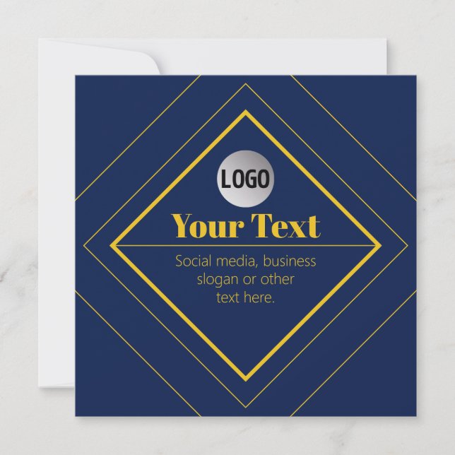 Tu logotipo y plantilla de diseño personalizable (Anverso)