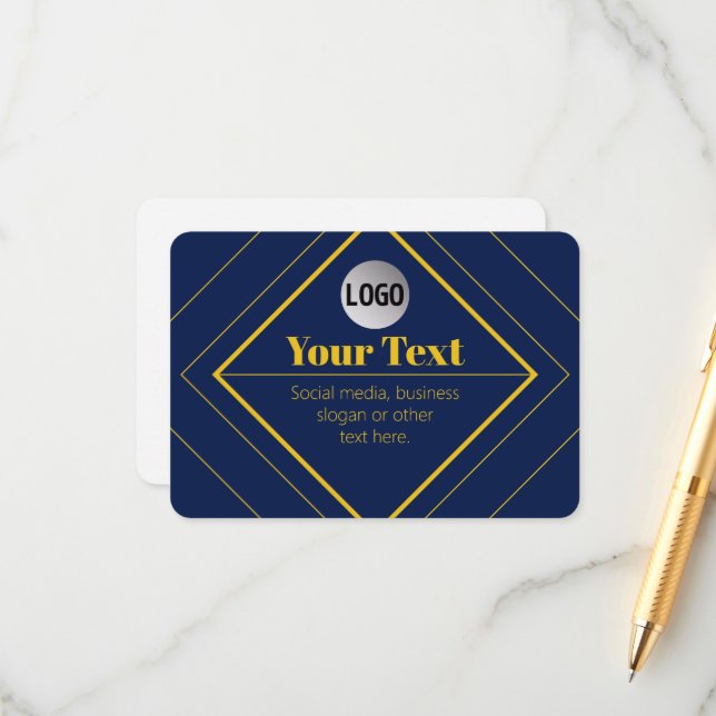 Tu logotipo y plantilla de diseño personalizable (Anverso/Reverso In Situ)
