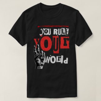 tu mandas en tu mundo camiseta de diseño profundo