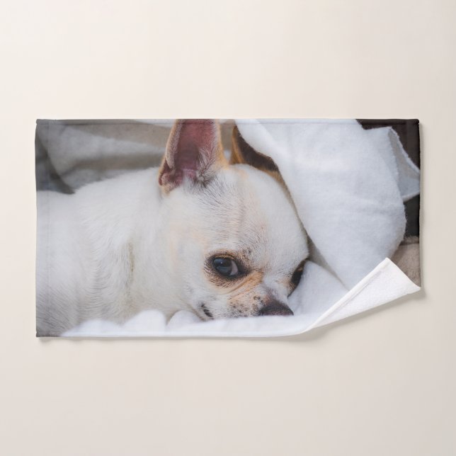 Tu mascota perro cachorro personalizado foto chihu (Toalla de mano)