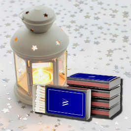 Tu monograma en azul marino y blanco