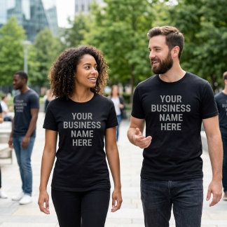 Tu nombre comercial aquí camiseta personalizada de