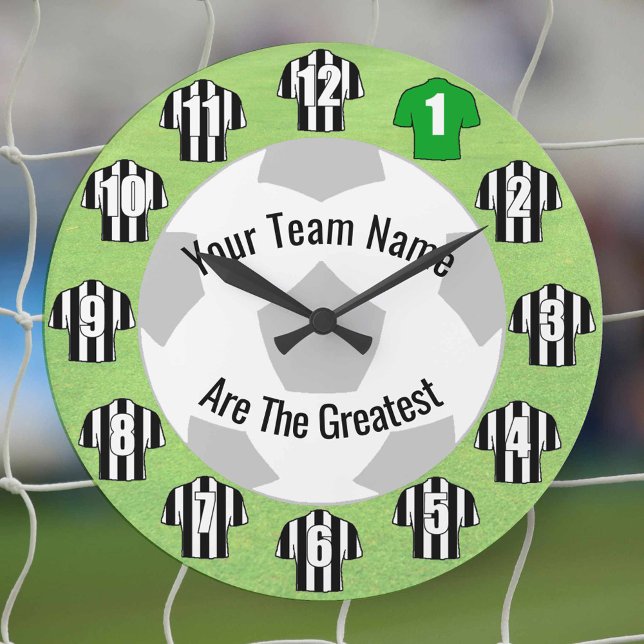 Tu nombre de equipo Reloj de fútbol Camisetas blan (Subido por el creador)