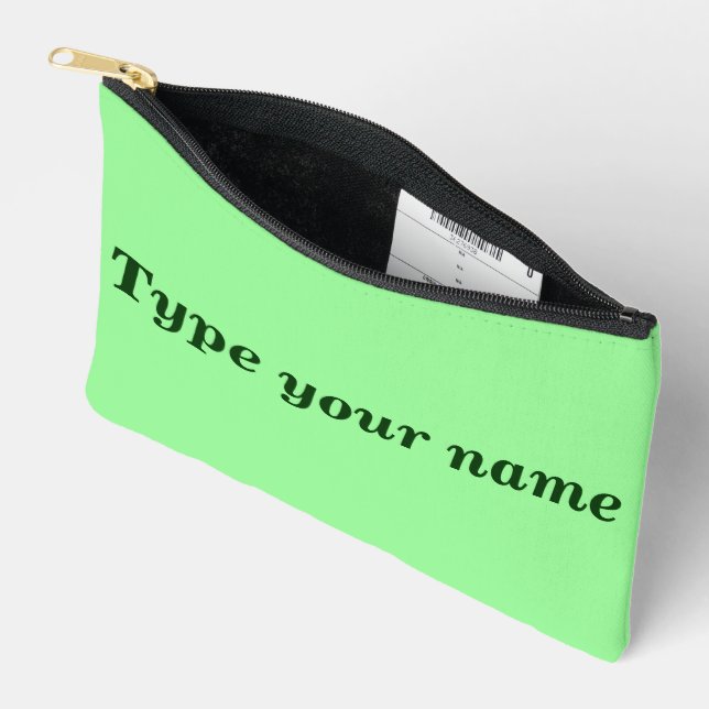 Tu nombre en bolsa verde claro (Abierto)