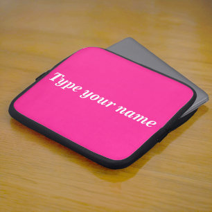Tu Nombre en Funda para Portátil Rosa