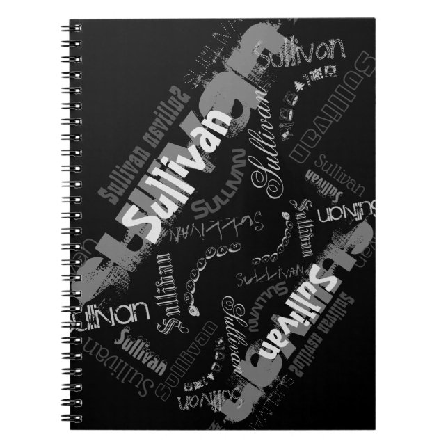 ¡Tu nombre es tu cuaderno de espiral negra noble! (Frente)