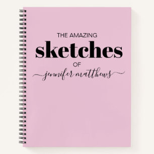 Tu nombre es un cuaderno de bocetos personalizado 