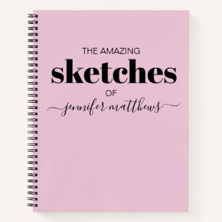 Tu nombre es un cuaderno de bocetos personalizado 